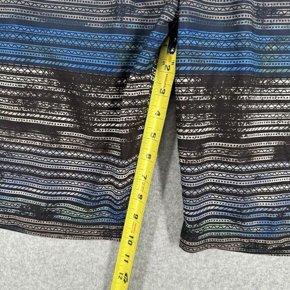 Prana Board Shorts 33 Mens Blue Striped Back Pocket Swim Trunks Bathing Suit - Picture 5 of 15